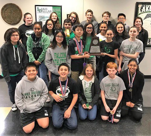 Middle school academic team takes second at district meet